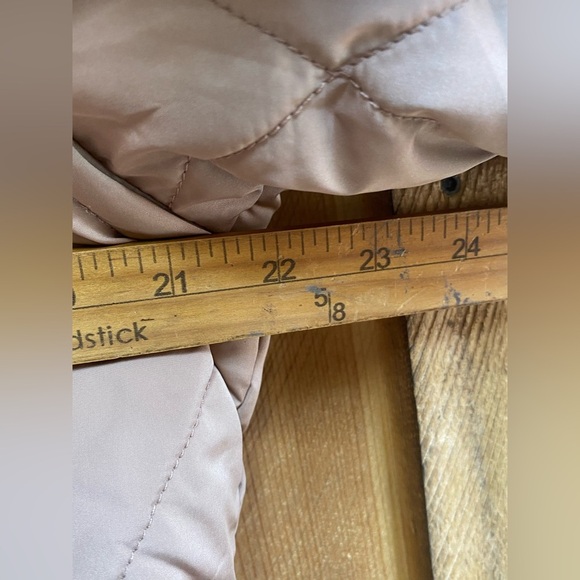 Free Country Quilted Jacket L Pink Hood Sherpa Zip Button Pockets - Picture 7 of 12